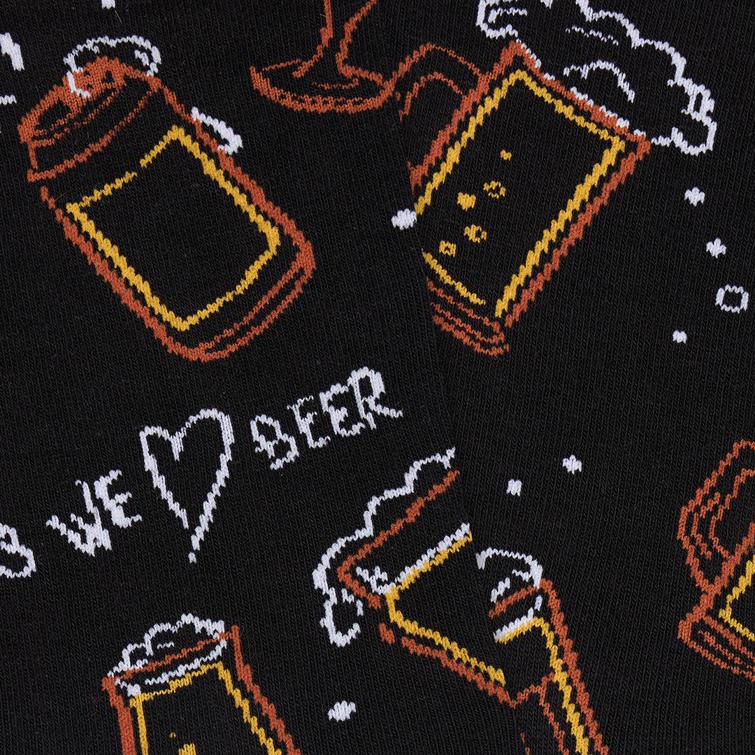 Fun unisex seamless cotton SOCKS BEER print