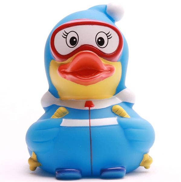 Blue Skiing Duck