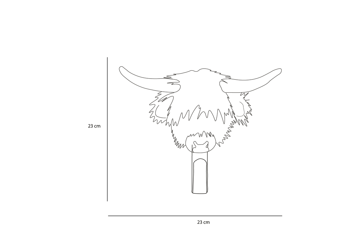 Highland cow coat rack