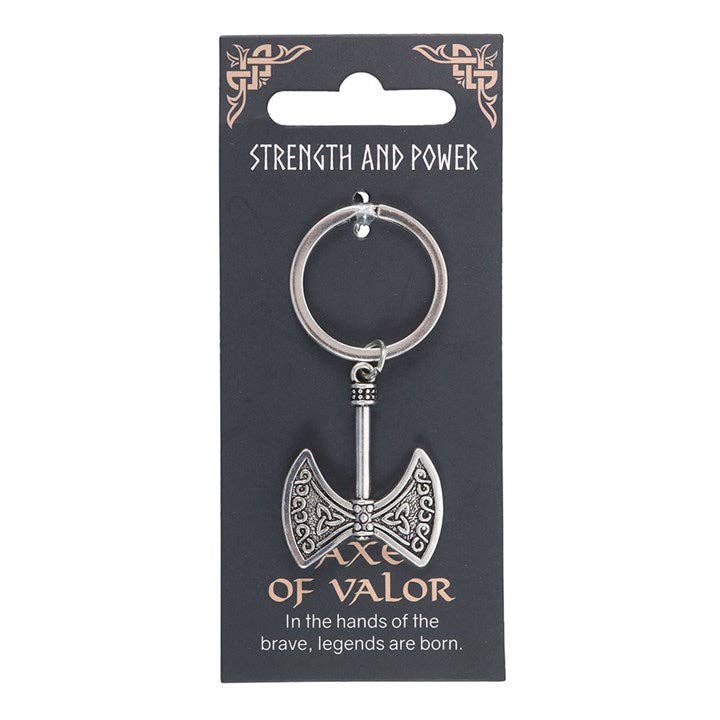 Viking strength and power axe keychain