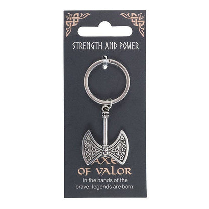 Viking strength and power axe keychain