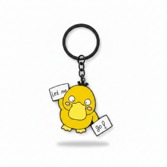 Porte-clés Canard Jaune « Let me go! »