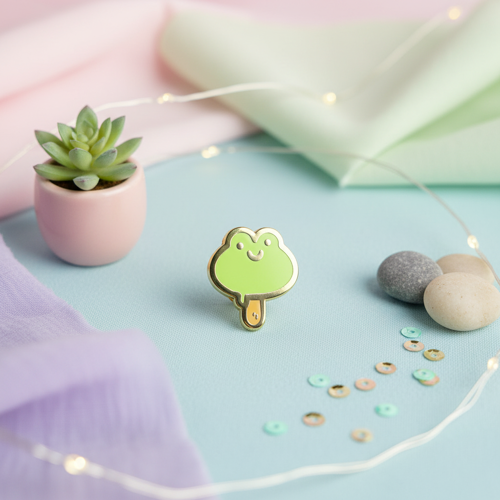 Pin's Grenouille Bâtonnet de glace