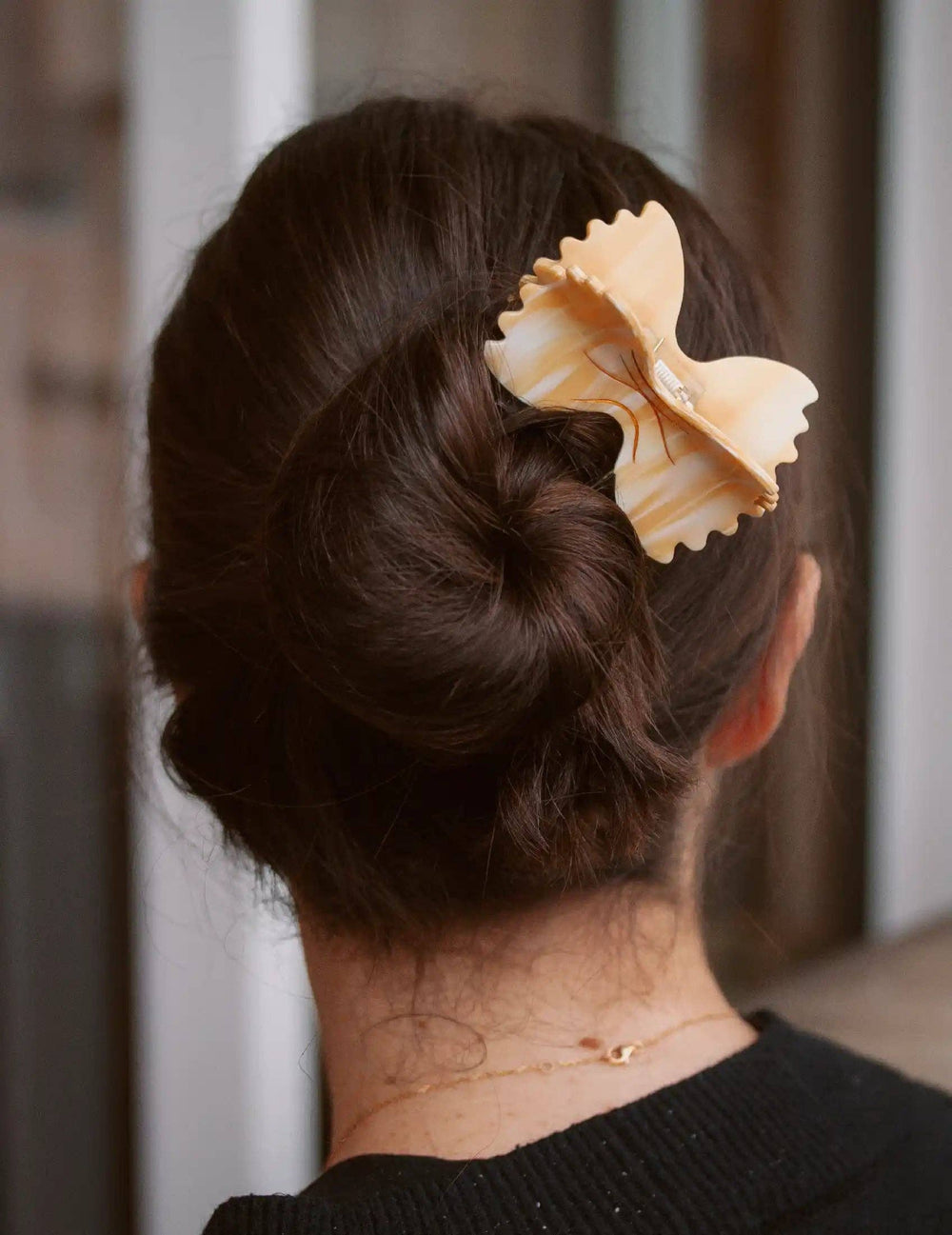 Pince à Cheveux Pâte - Farfalle à l'Encre de Seiche