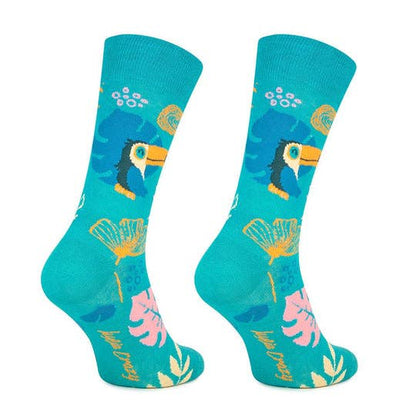 Fun Tropical Mid-Calf Cotton Socks for Women and Men