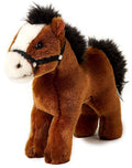 Peluche Cheval Brun Debout sans Selle