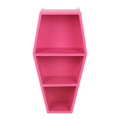 Étagère en forme de cercueil rose fuchsia