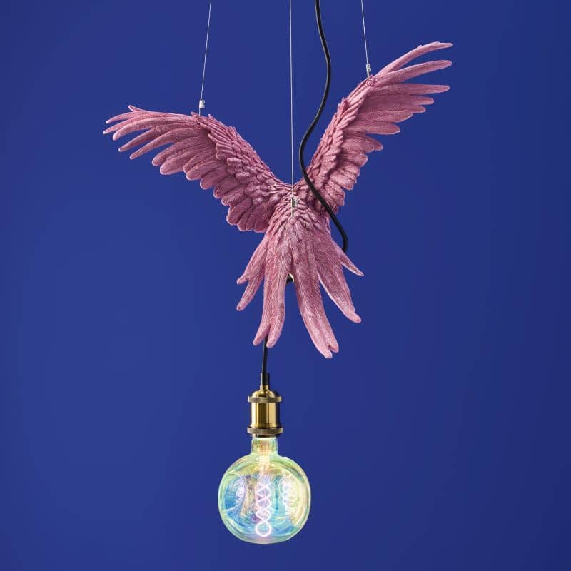 Pink Parrot Ceiling Light