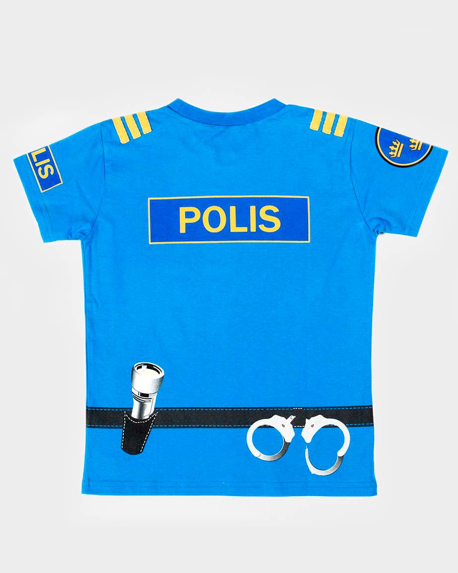Organic cotton Police t-shirt 98-104 cm 2-4 years