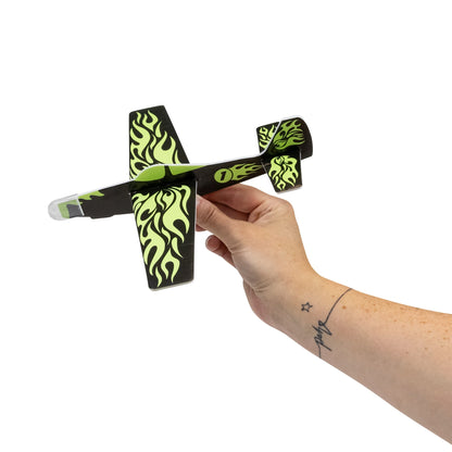 Polychrome phosphorescent glider plane