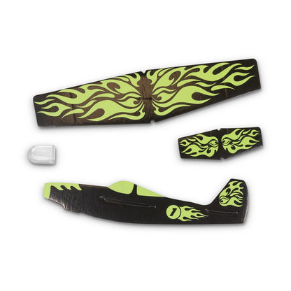 Polychrome phosphorescent glider plane