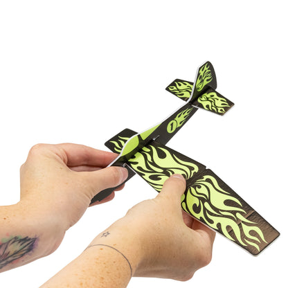 Polychrome phosphorescent glider plane