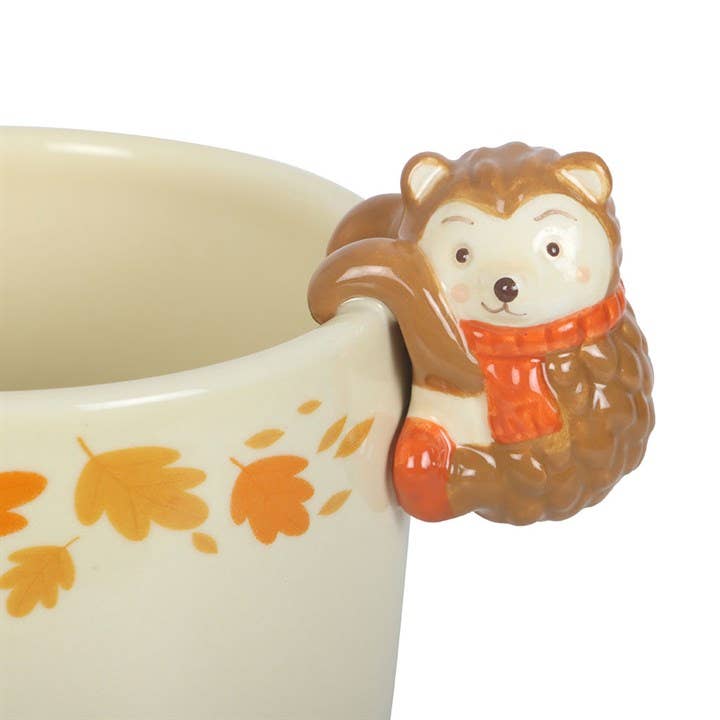 Autumn planter with hedgehog