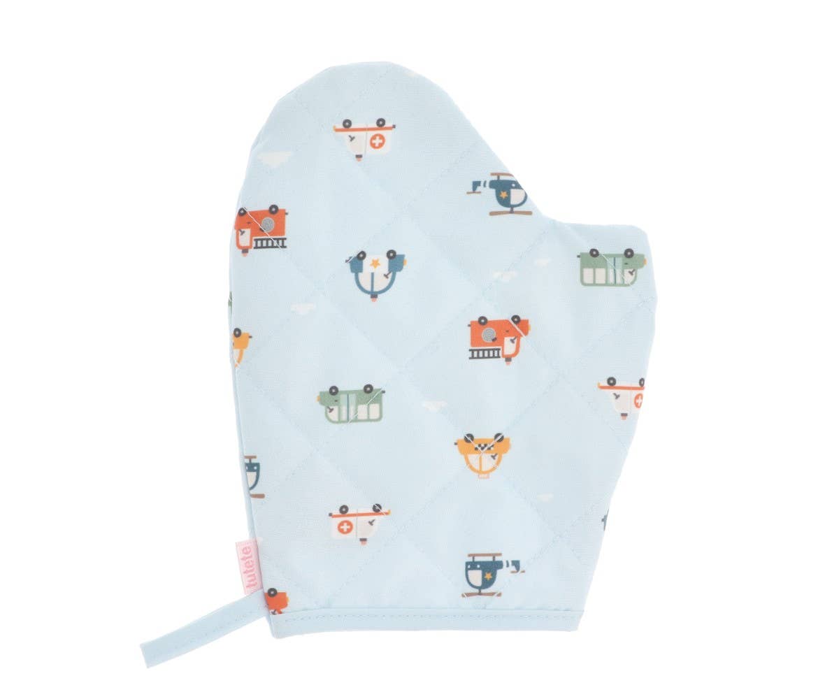 City Cars Apron and Oven Mitt Set