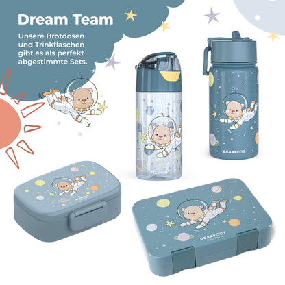 Thermo Kids Water Bottle Stainless Steel - Astro Bear blue