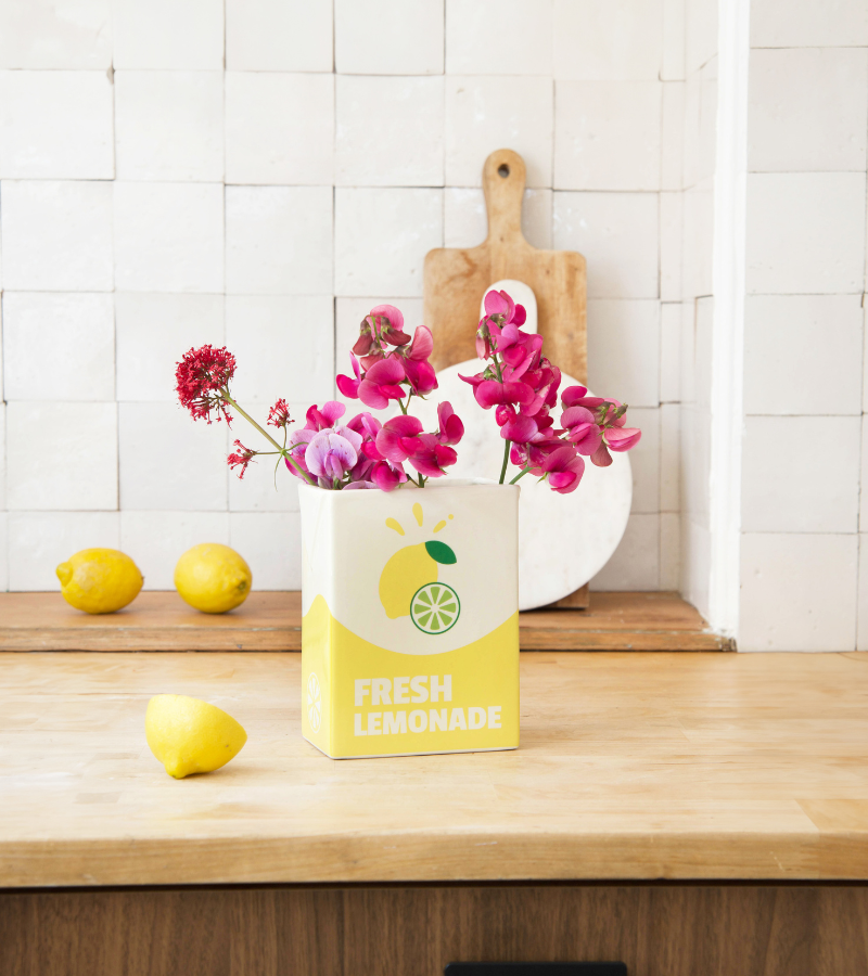 lemonade brick vase
