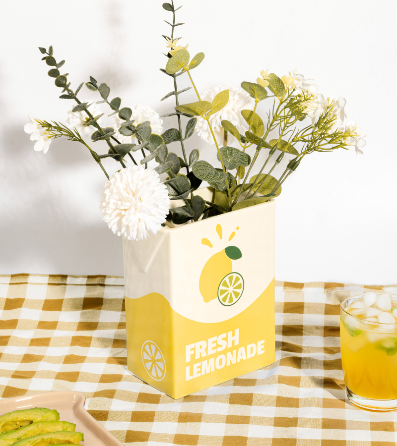 lemonade brick vase