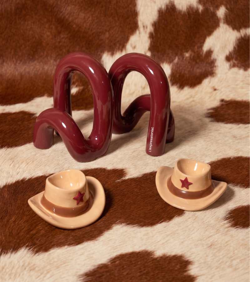 Cowboy egg cup set