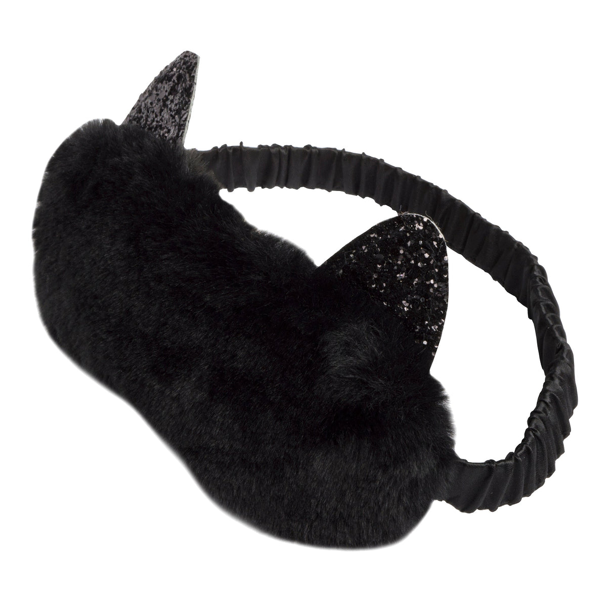 Plush Cat Sleeping Mask - Black Cat