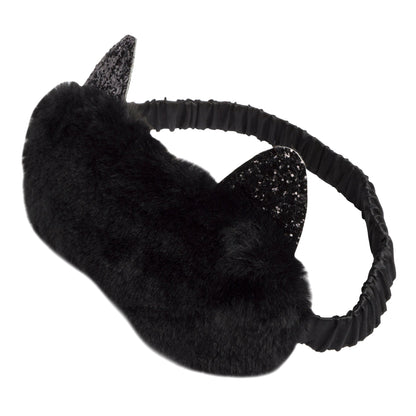 Plush Cat Sleeping Mask - Black Cat