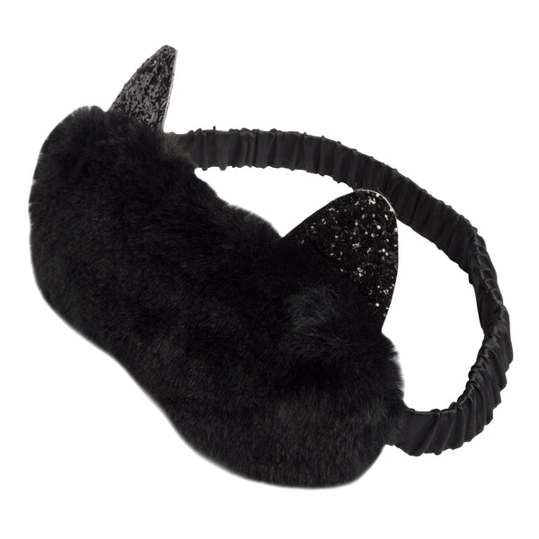 Plush Cat Sleeping Mask - Black Cat