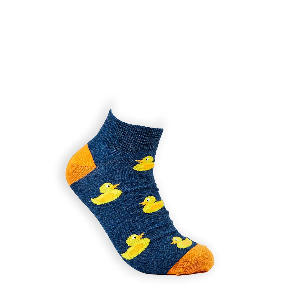 "What The Duck" korte sokken met eendje