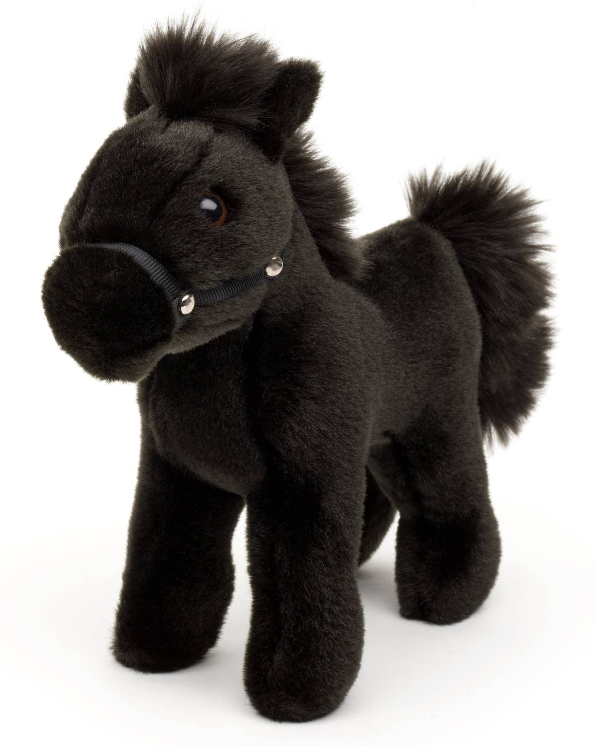 Black standing horse plush without saddle