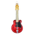Glazen kerstornament elektrische gitaar, 15 cm
