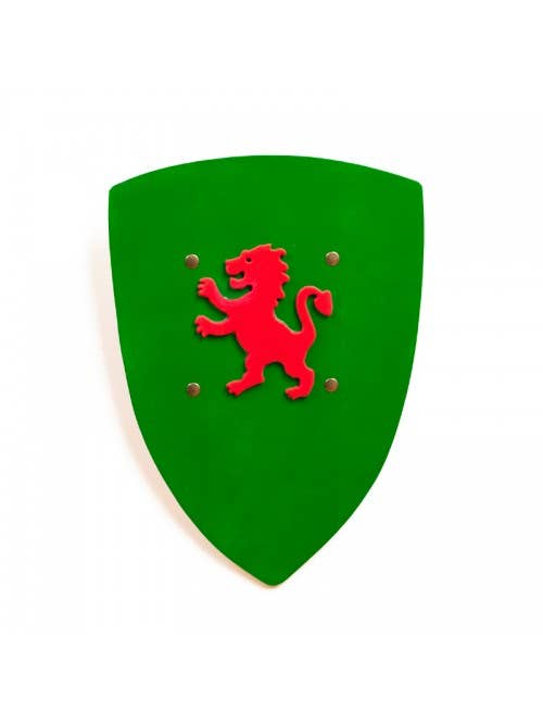 BOUCLIER VERT KAMELOT LION ROUGE L - KALID MEDIEVAL