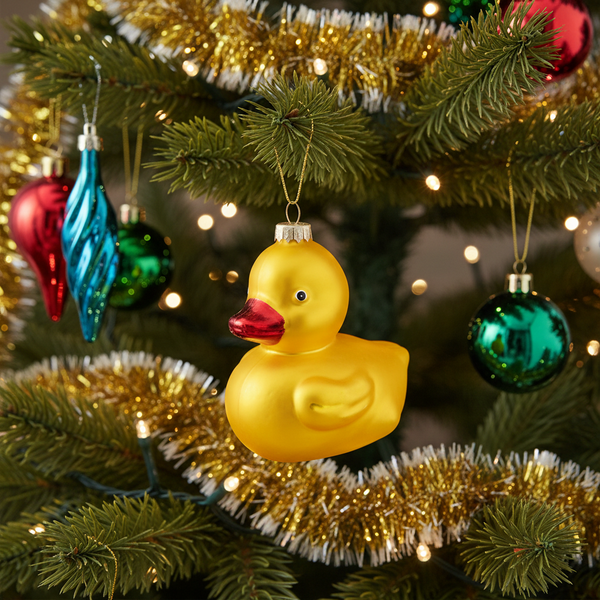 Rubber duck Christmas bauble