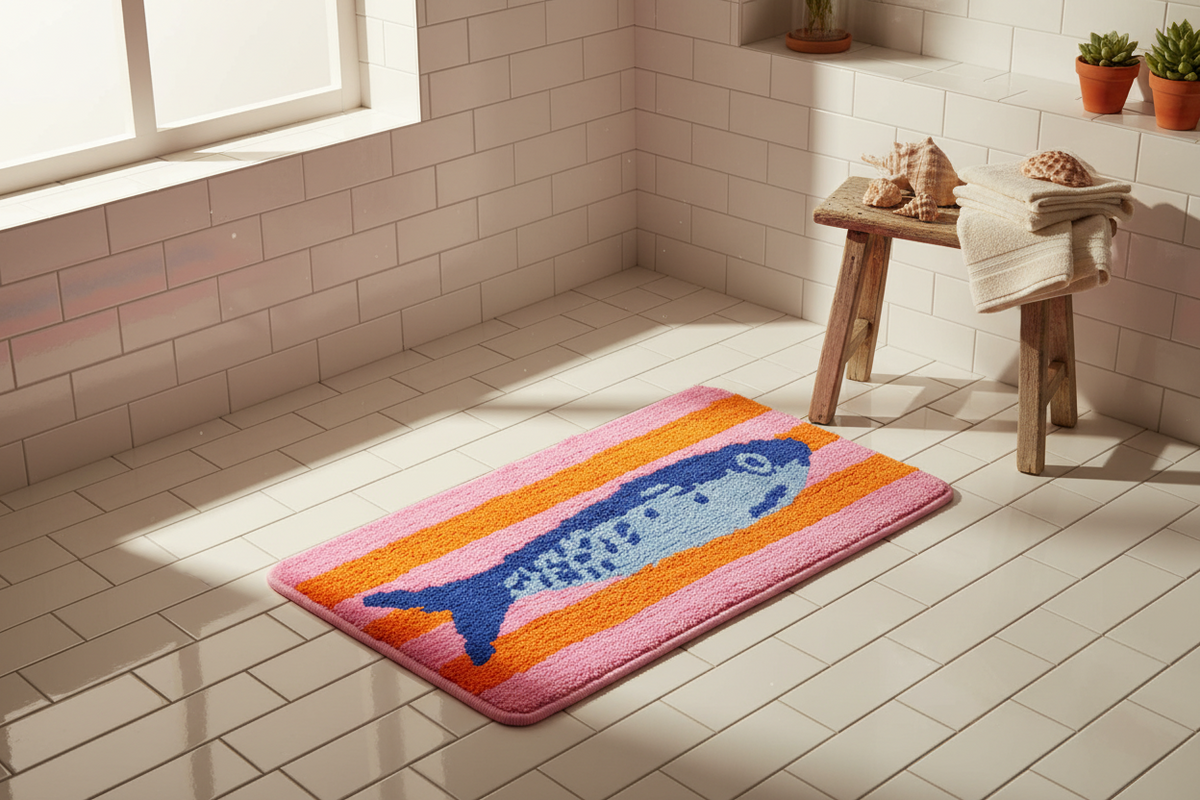 Sunset Fish Bath Mat