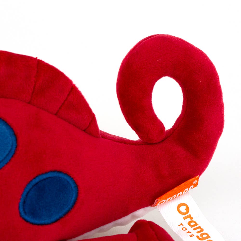 Peluche Caméléon rouge 30 cm