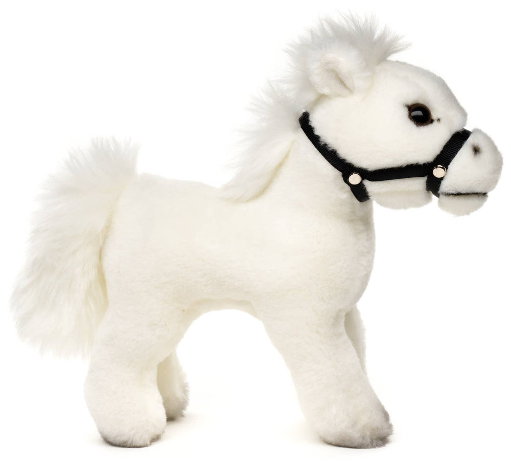 Peluche Cheval Blanc Debout sans Selle