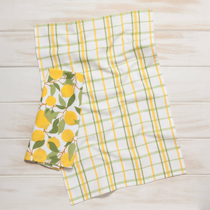 Set of 2 Lemons dish towels