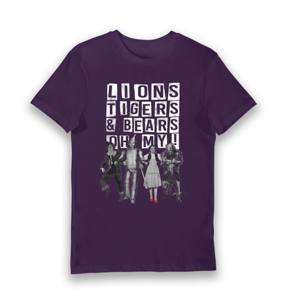 T-shirt adulte Le Magicien d'Oz Lions Tigers & Bears Oh My