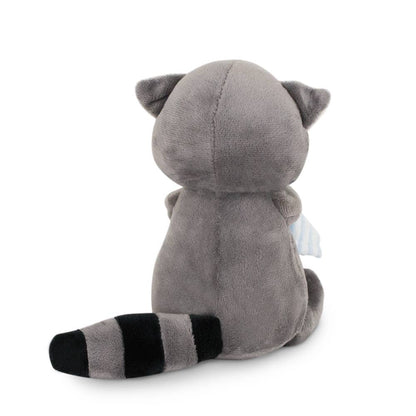 Peluche raton laveur Denny avec serviette de 15 cm