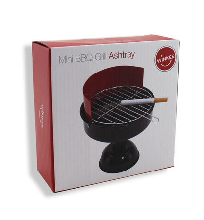 Mini barbecue metal ashtray