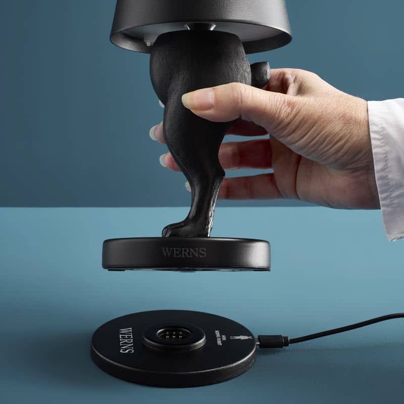 LED-tafellamp met konijnenmotief, zwart