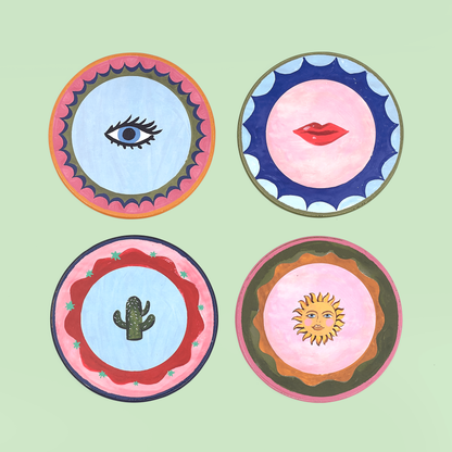 Icônes de la côte électrique Sous-verres en liège - Ensemble de 4