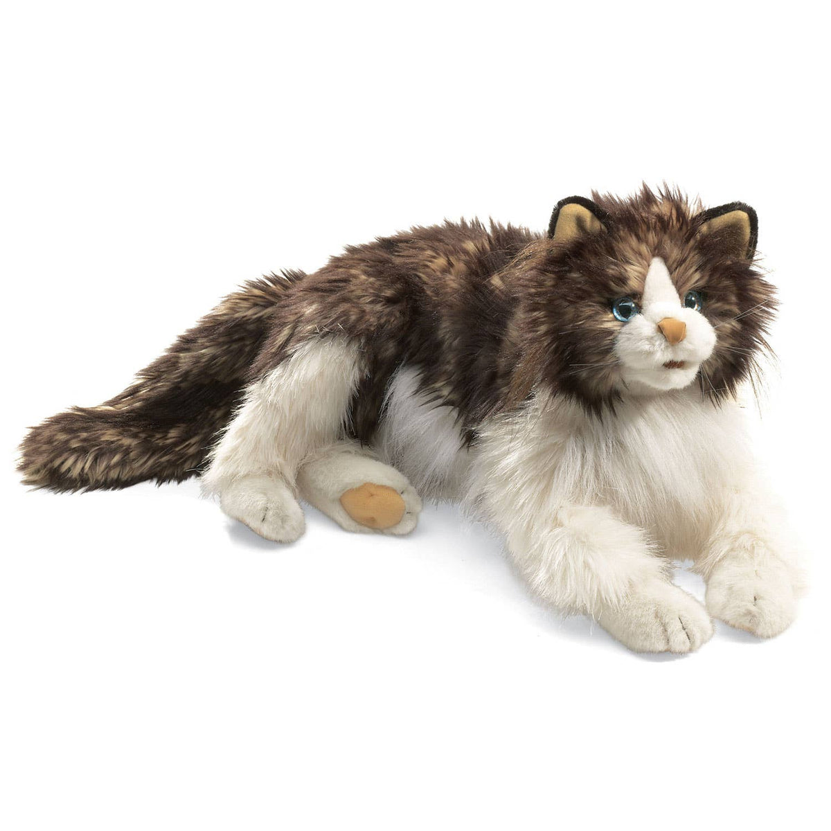 Marionnette à main Fluffy Cat/Ragdoll Cat 2558 Folkmanis réaliste