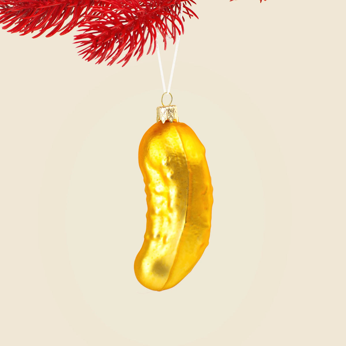 Boule de Noël Cornichon Jaune