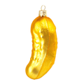 Gele augurk kerstbal
