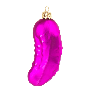 Roze augurk kerstbal