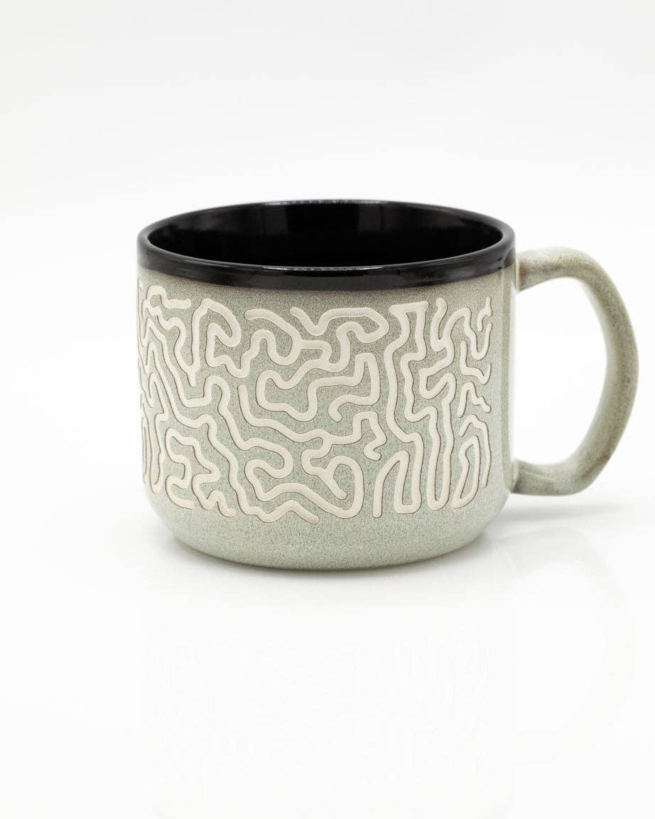 Mug Sculptée à la Main en Forme de Corail Cérébral de (430 ml) – produit scientifique Cognitive Surplus EU, vue 1