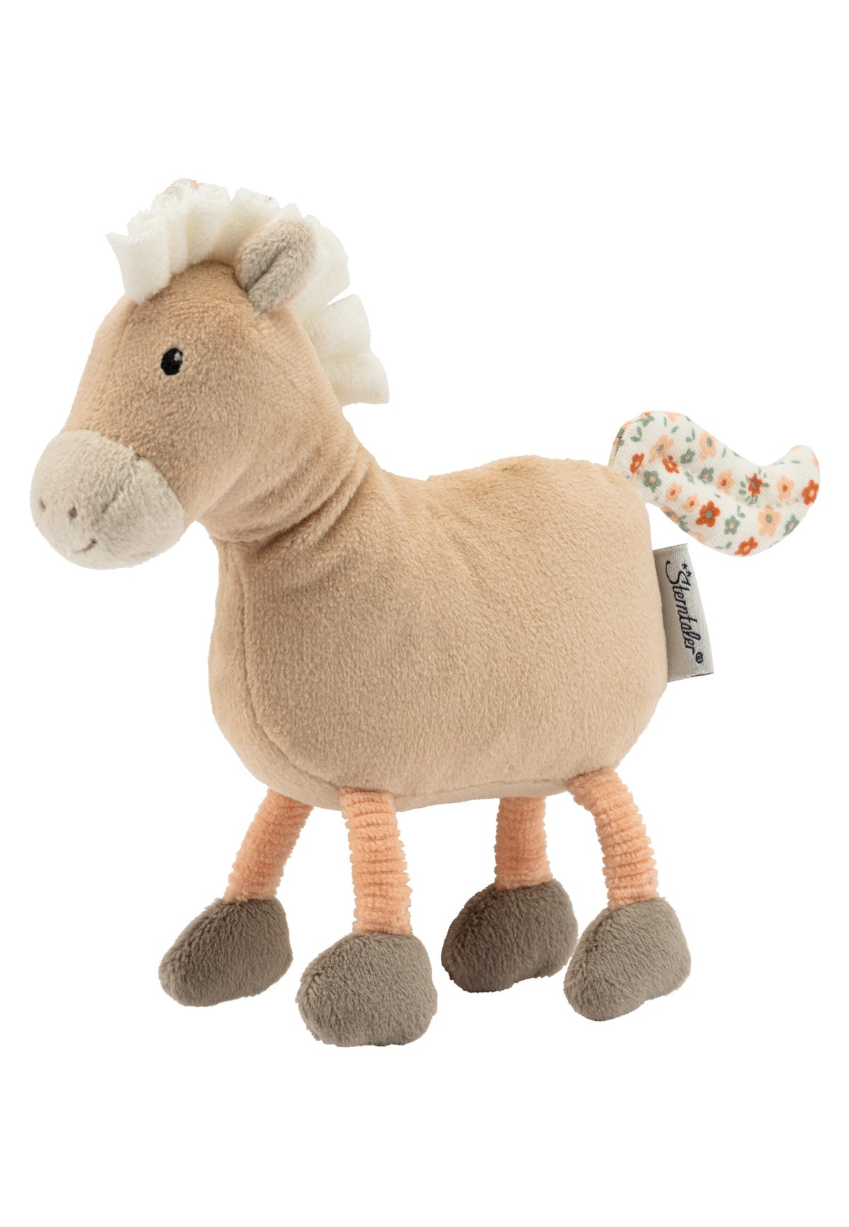 Peluche Cheval Sunny S avec hochet - 16 cm