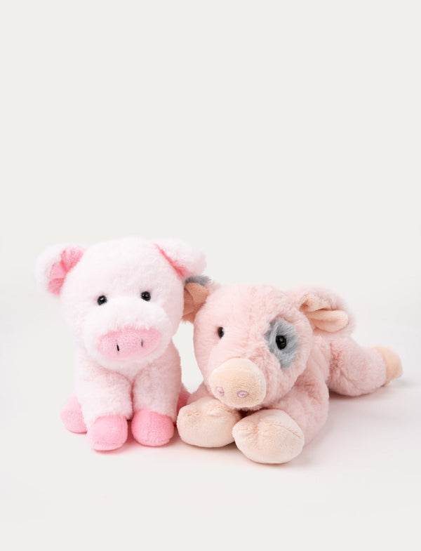 Duo de Peluches Cochons – Maman et Bébé