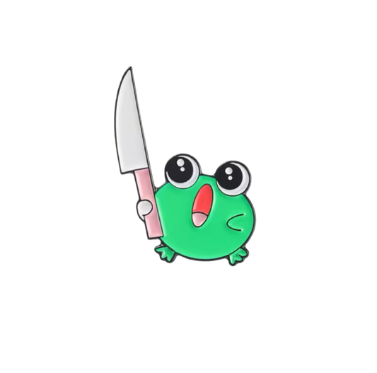 pins grenouille avec couteau