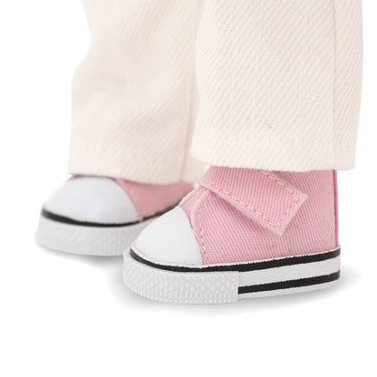 Sunny-pop met paarse trui, 32 cm