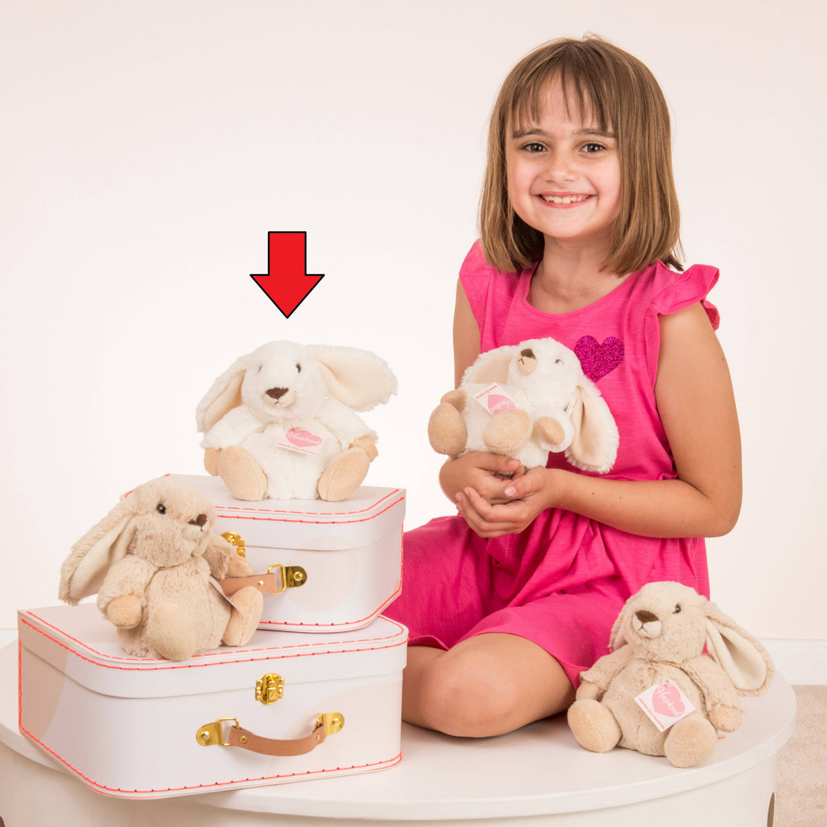 Poppi White Rabbit Plush Toy – 15 cm