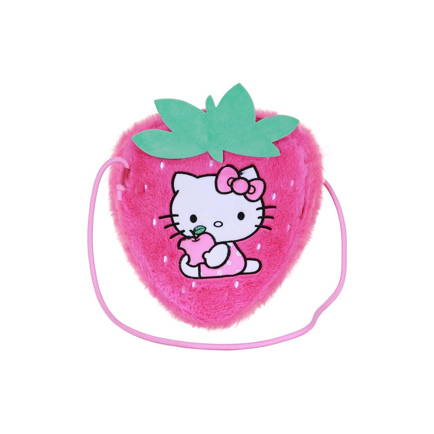 Hello Kitty Plüsch-Schultertasche – Erdbeere